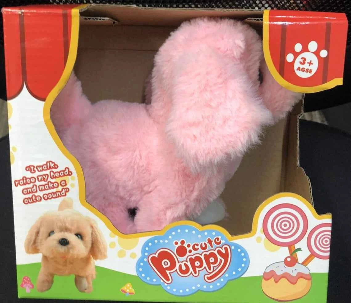 Walking Dog Interactive Toy Barking Pink
