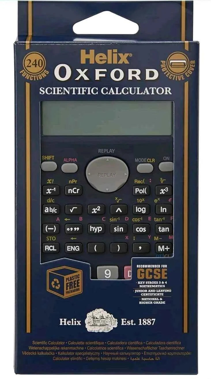 Helix Oxford Scientific Calculator ~ 240 Functions Model RC2072 (Includes Batteries)