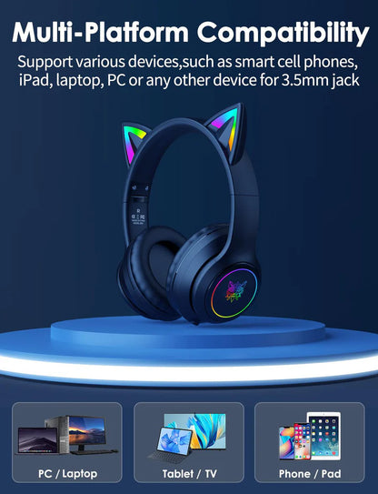 Onikuma B90 Kitty Edition Bluetooth Wireless Headphones