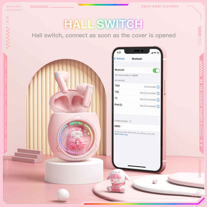 ONIKUMA T302 interchangeable Doll Space Capsule Wireless Bluetooth TWS Earbuds