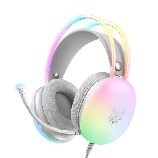 ONIKUMA X25 RGB Gaming Headset, 3D stereo sound, Intelligent deep noise reduction-PC/XBOX/PLAYSTATION/SWITCH