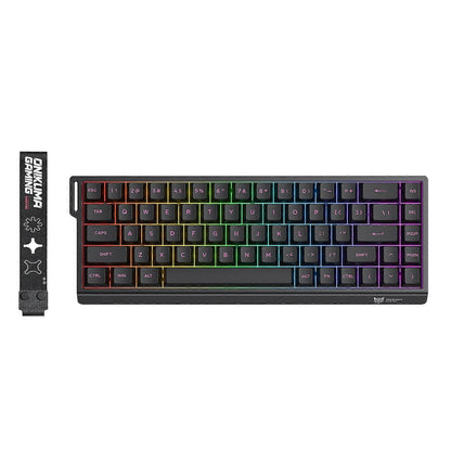 ONIKUMA MT603 Tri-Mode 68-Key Wireless Mechanical Keyboard – Hot-Swappable, 2.4GHz / Bluetooth / USB-C, ARGB Gaming Keyboard