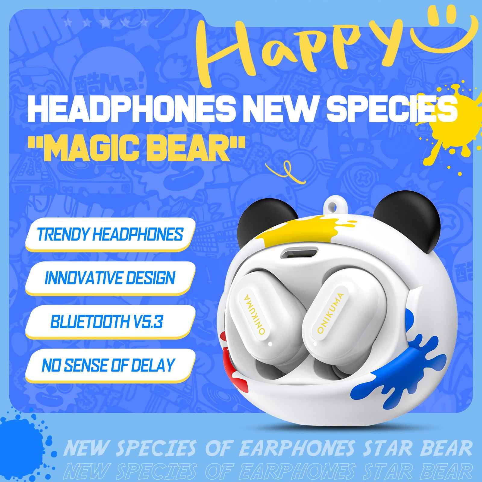 ONIKUMA  *Magic Bear* T20 Bluetooth TWS Wireless Earbuds