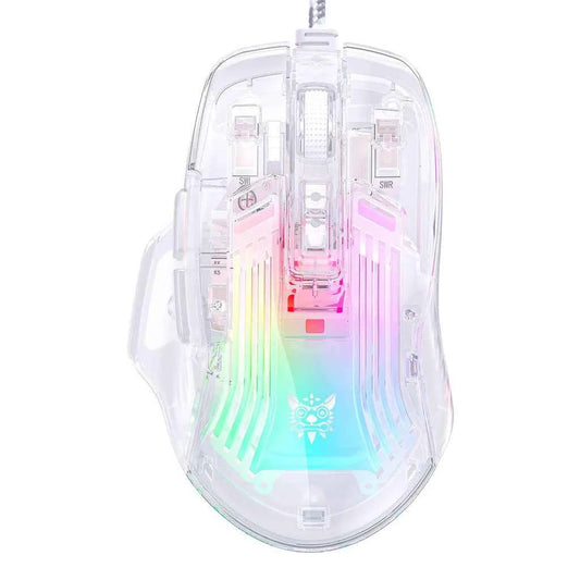 ONIKUMA CW923 Wired RGB Gaming Mouse, 12800 DPI Esports, Transparent Shell