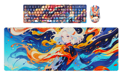 Wired Gaming RGB Keyboard Mouse Combo + Mousepad- 5 Unique Printed Designs