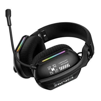ONIKUMA GT808 Tri-Mode RGB Gaming Headset – 2.4G Wireless, Bluetooth & Wired | Low-Latency Gaming Headset for PC, PS5, PS4, Switch & Mobile