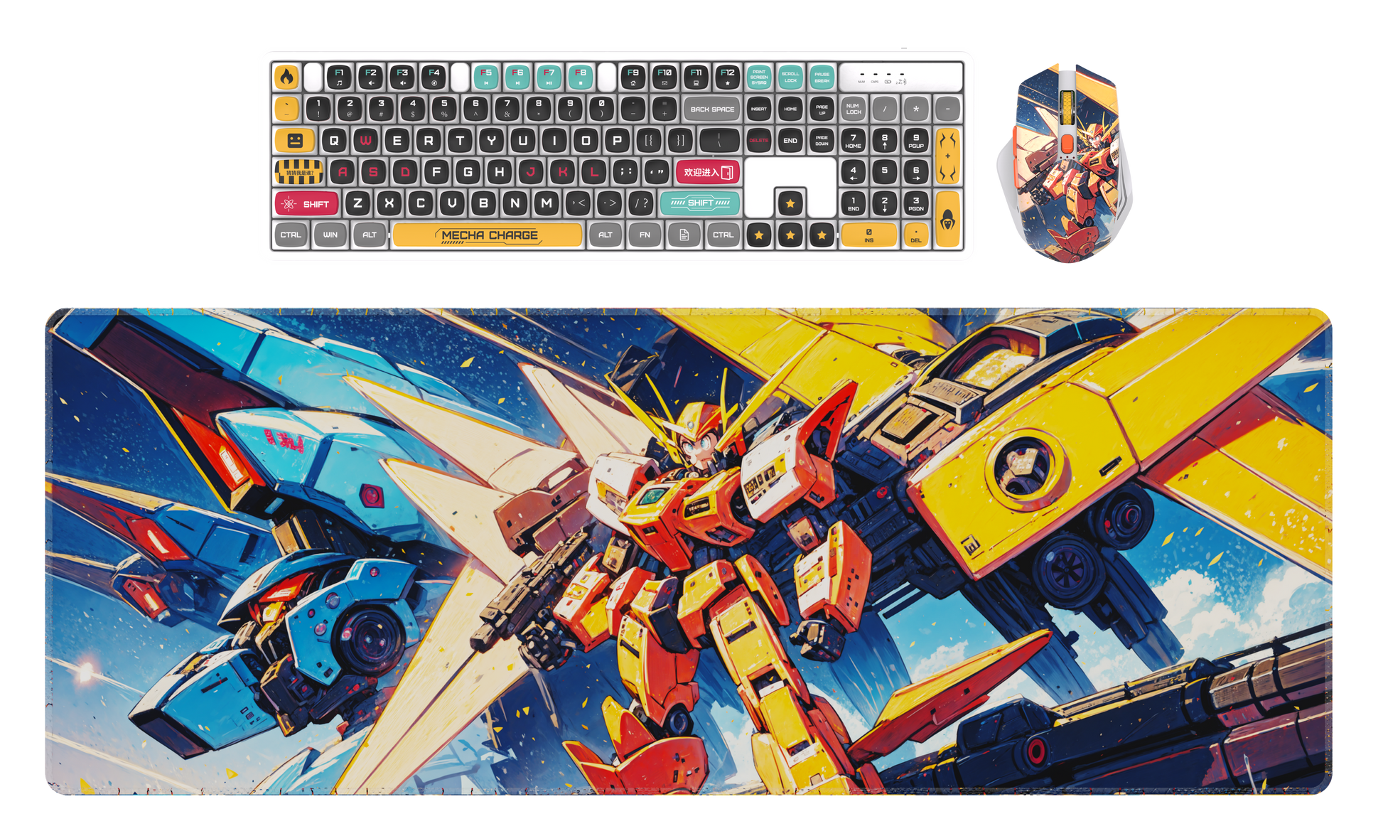 Wired Gaming RGB Keyboard Mouse Combo + Mousepad- 5 Unique Printed Designs