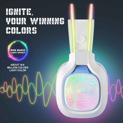 ONIKUMA X22 USB + 3.5mm Cool RGB Dynamic Light Wired Gaming Headset with Mic, Cable 1.8m