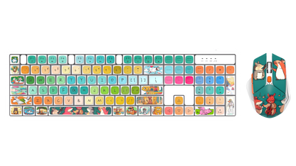 Wired Gaming RGB Keyboard Mouse Combo + Mousepad- 5 Unique Printed Designs