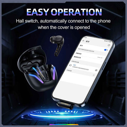 ONIKUMA T27 Dual-Mode RGB Wireless Bluetooth/2.4ghz Earbuds Headphones