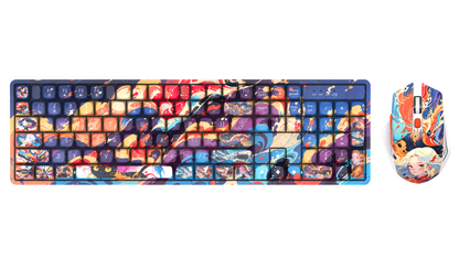 Wired Gaming RGB Keyboard Mouse Combo + Mousepad- 5 Unique Printed Designs