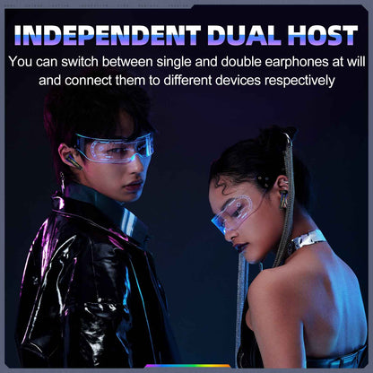 ONIKUMA T27 Dual-Mode RGB Wireless Bluetooth/2.4ghz Earbuds Headphones
