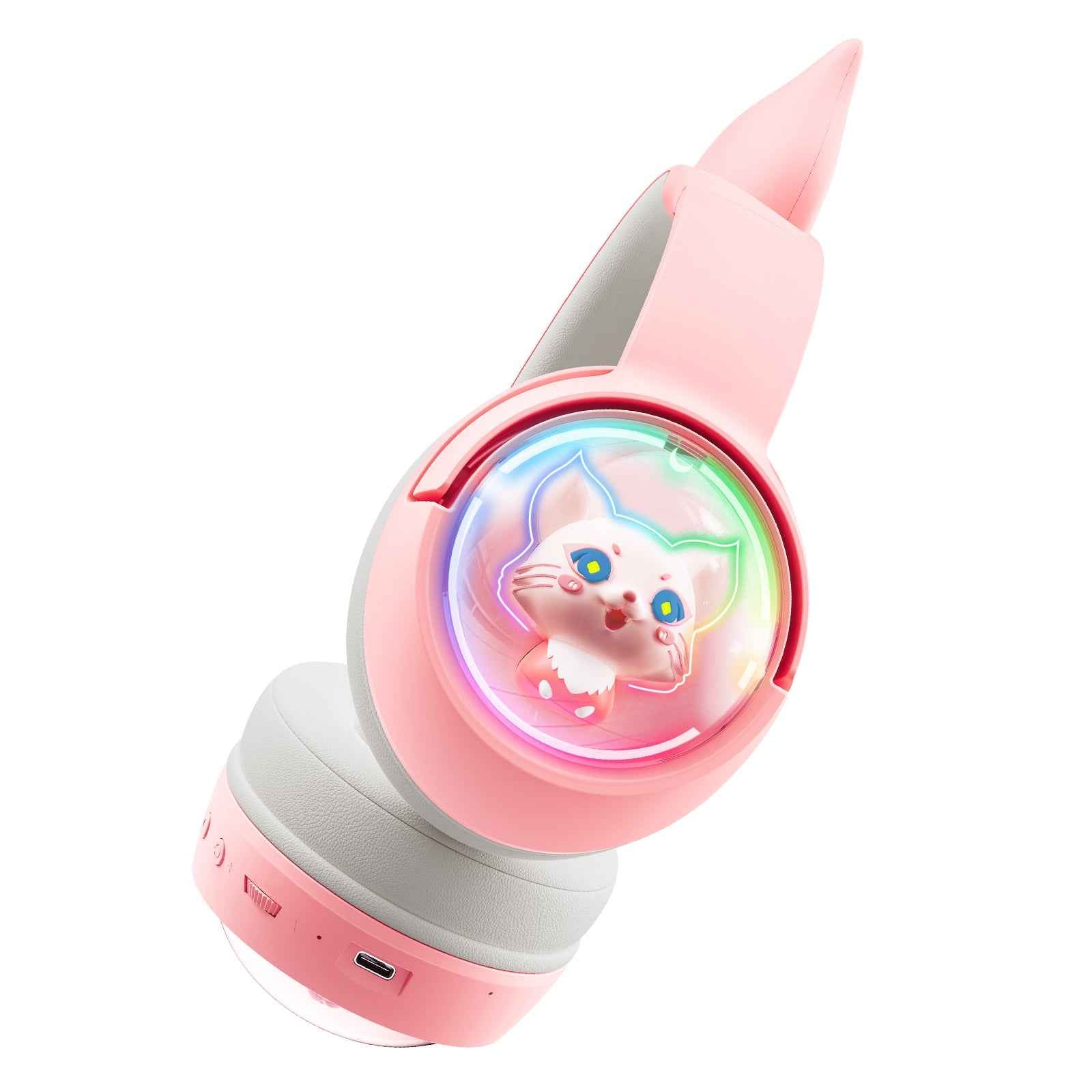 ONIKUMA B5 RGB Cat Ear 2.4g/Bluetooth Wireless Gaming Headset- Cute Pet Capsule Design