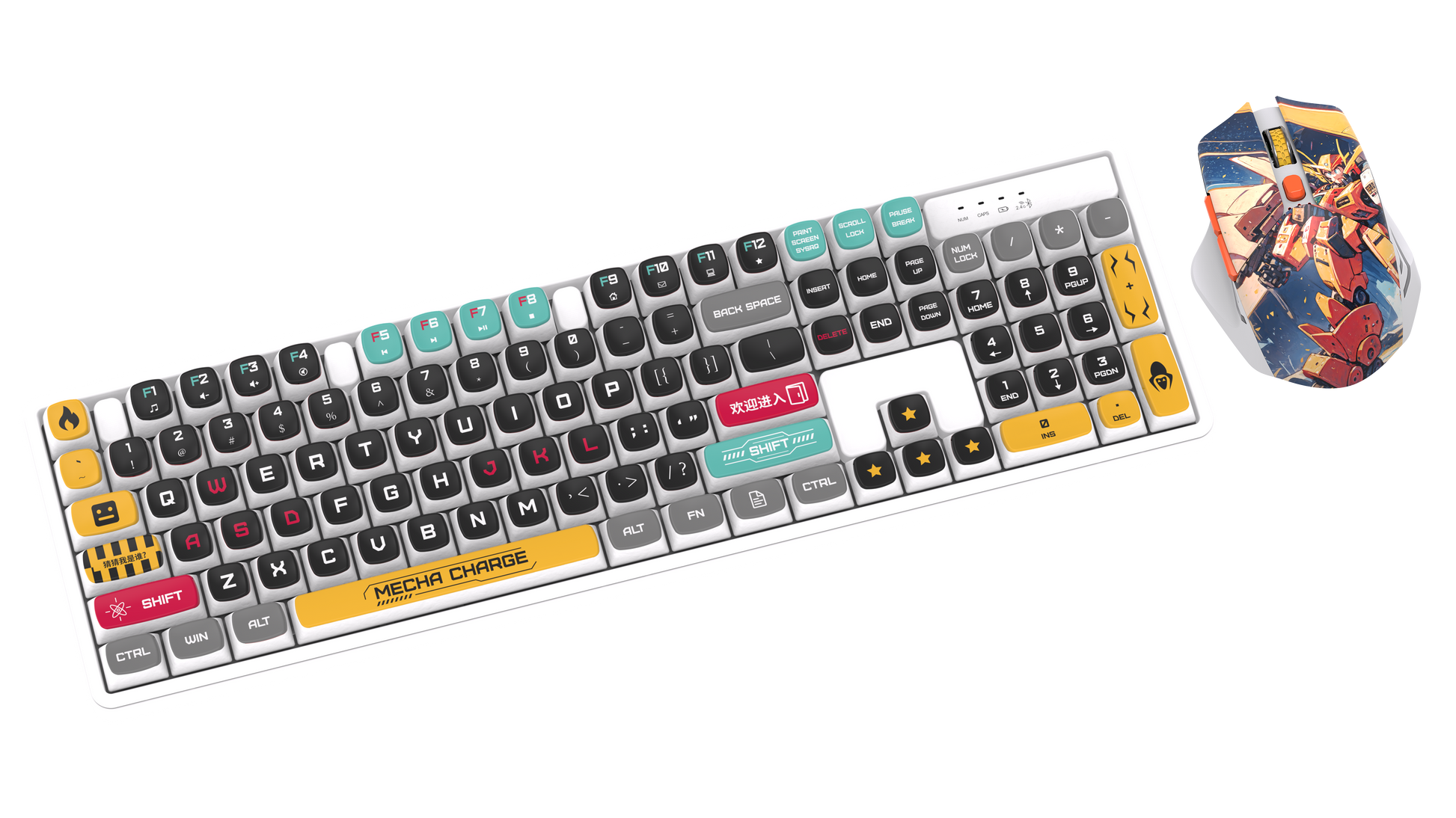 Wired Gaming RGB Keyboard Mouse Combo + Mousepad- 5 Unique Printed Designs - TechnRest
