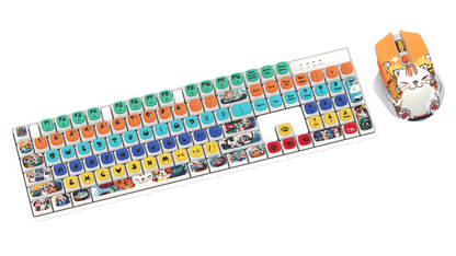 Wired Gaming RGB Keyboard Mouse Combo + Mousepad- 5 Unique Printed Designs - TechnRest