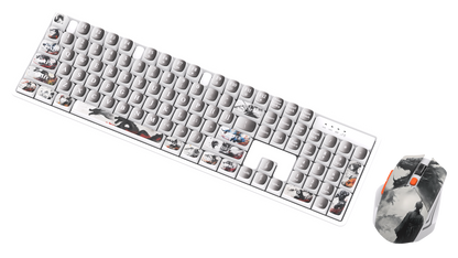 Wired Gaming RGB Keyboard Mouse Combo + Mousepad- 5 Unique Printed Designs - TechnRest