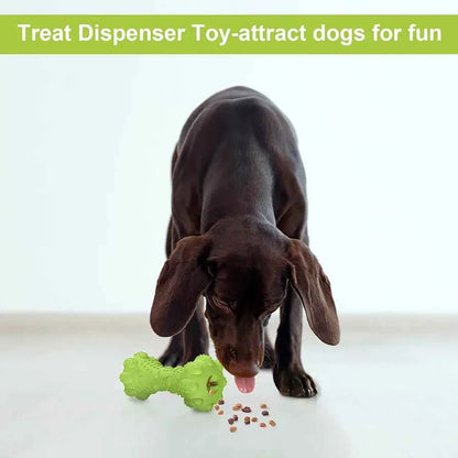 PcEoTllar Interactive Dog Chew Toy for Aggressive dog, Squeaky Treat Dispensing Enrichment Toy