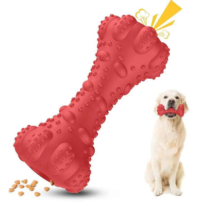 PcEoTllar Interactive Dog Chew Toy for Aggressive dog, Squeaky Treat Dispensing Enrichment Toy