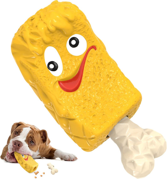 RUXAN Dog Toys for Aggressive Chewers - Indestructible Dog Chew Toys with Milk Flavor, Tough Natural Rubber Interactive Dog Treat Toy for Medium/Large Dogs Chew Chase and Fetch