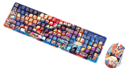 Wired Gaming RGB Keyboard Mouse Combo + Mousepad- 5 Unique Printed Designs