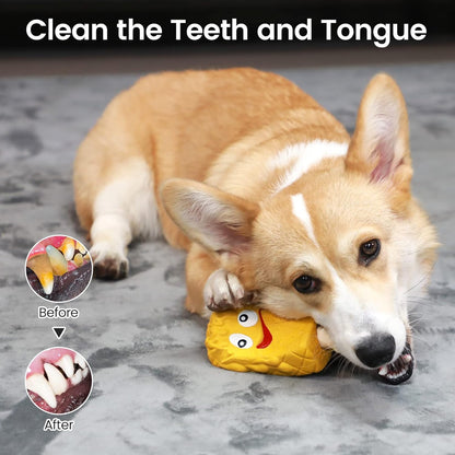 RUXAN Dog Toys for Aggressive Chewers - Indestructible Dog Chew Toys with Milk Flavor, Tough Natural Rubber Interactive Dog Treat Toy for Medium/Large Dogs Chew Chase and Fetch