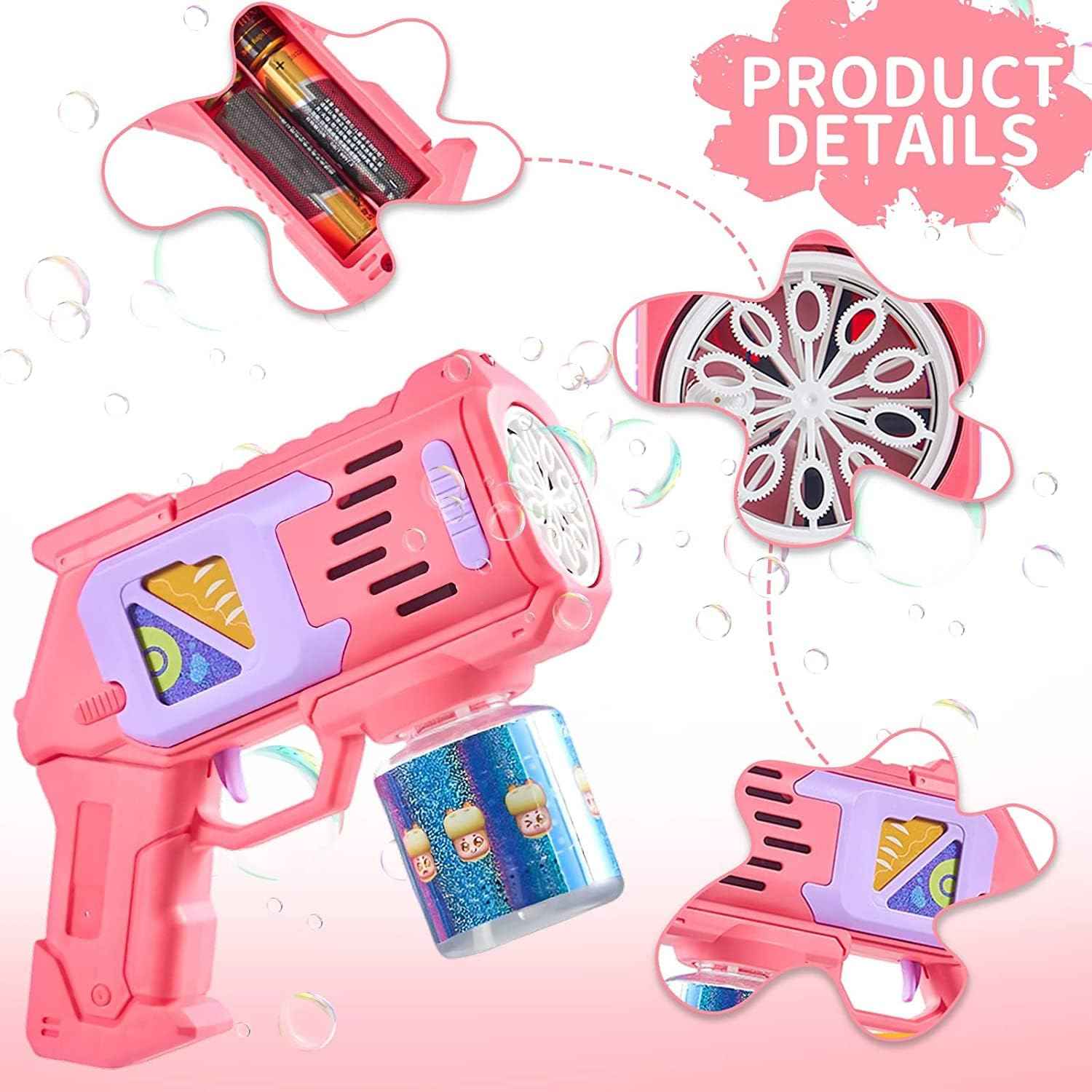 Bubble Machine-Electric Automatic Soap Rocket Bubble Machine, High Output Blower Bubbles Indoor Outdoor Toys