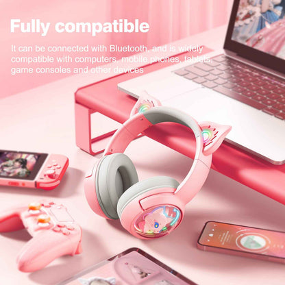ONIKUMA B5 RGB Cat Ear 2.4g/Bluetooth Wireless Gaming Headset- Cute Pet Capsule Design