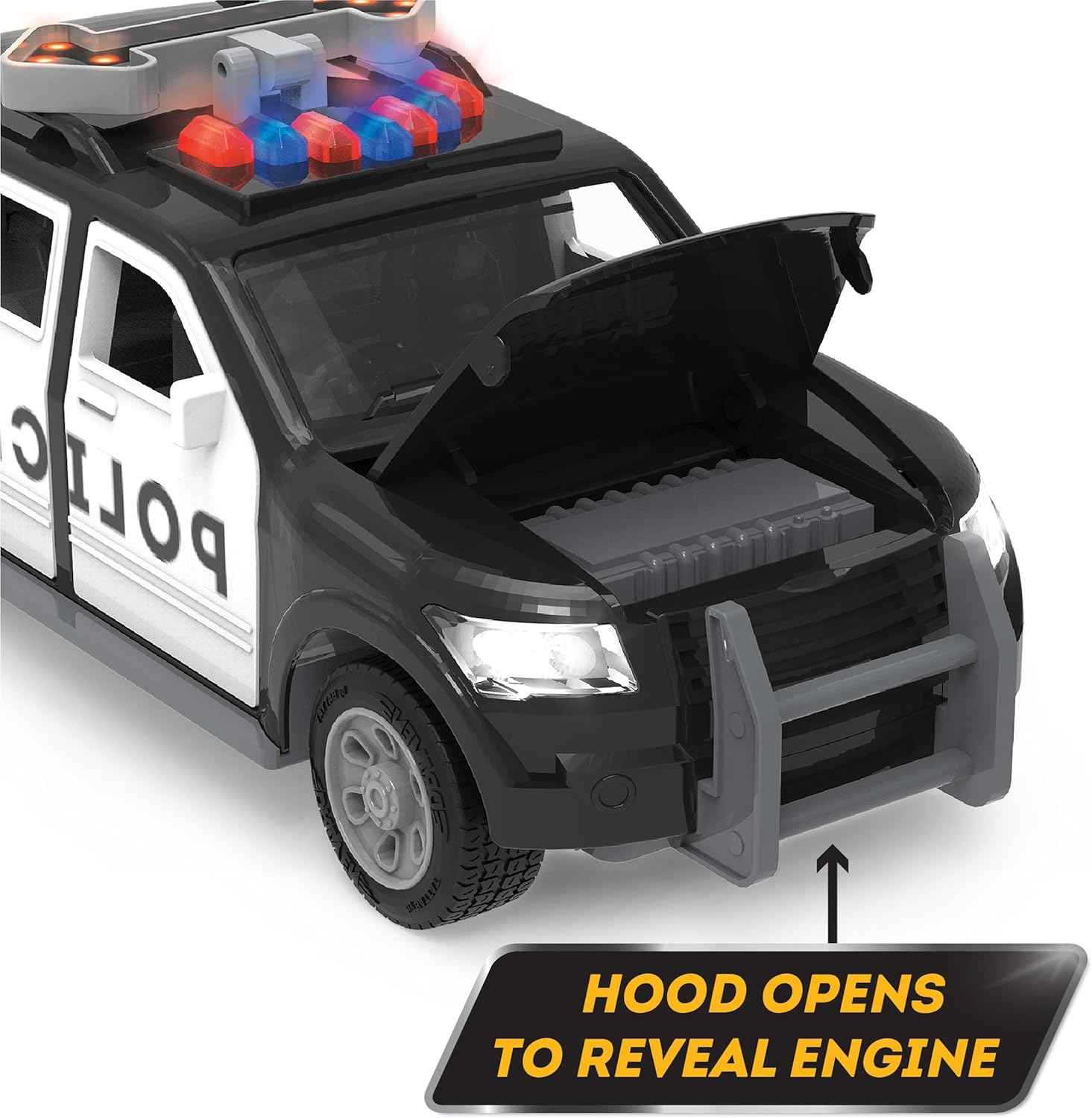 DRIVEN by Battat - Micro Police SUV - Toy Car with Lights and Sound
