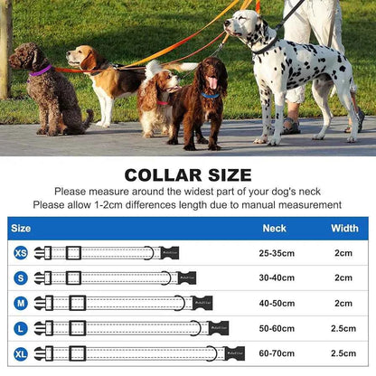 PcEoTllar Soft Dog Collar, Reflective, Nylon Neoprene Padded, Adjustable with Tag