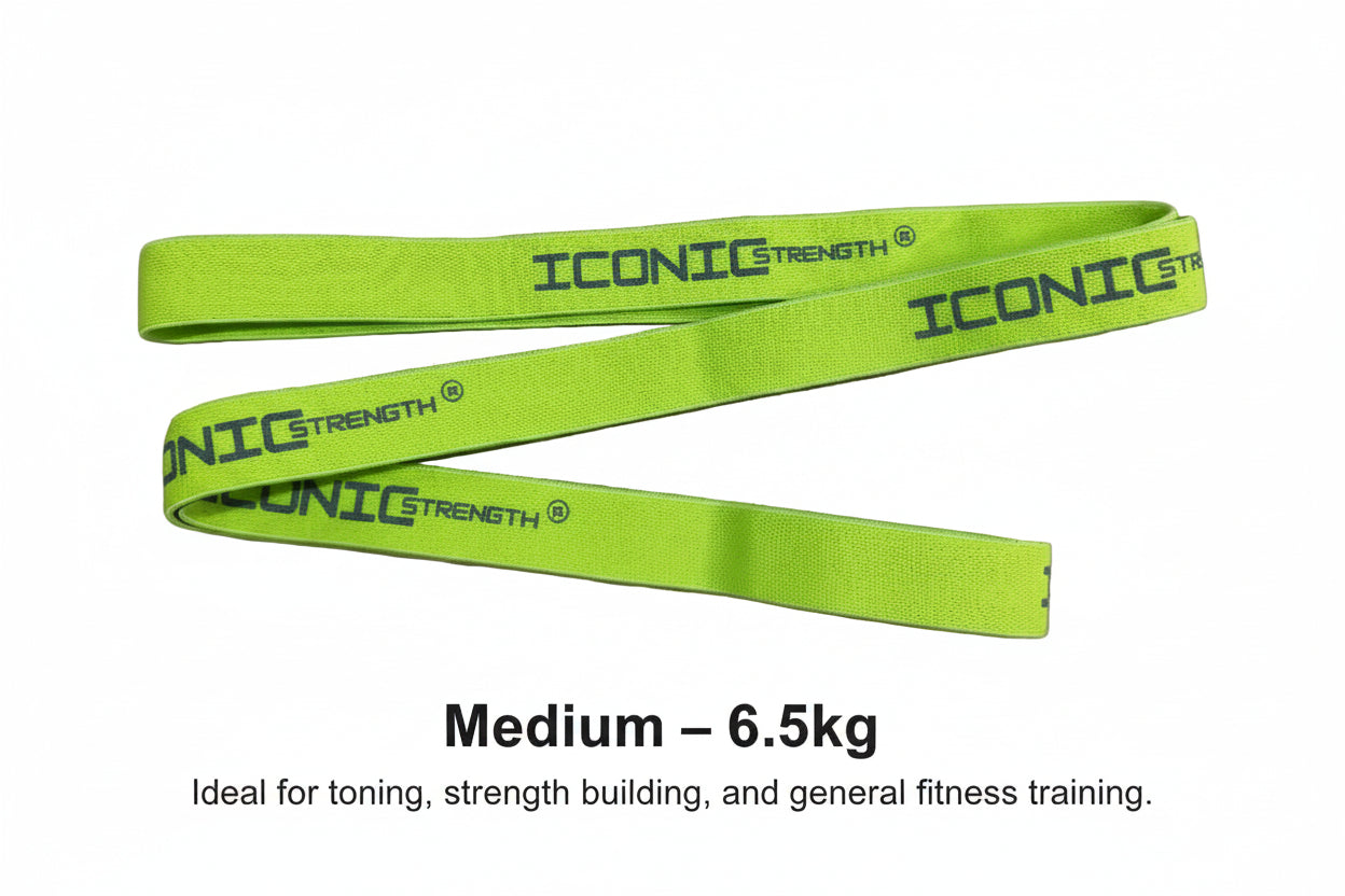 Fabric Resistance Bands Set – Light (3.5kg), Medium (6.5kg), Heavy (10kg) | Strength Training, Stretching & Home Gym Workouts
