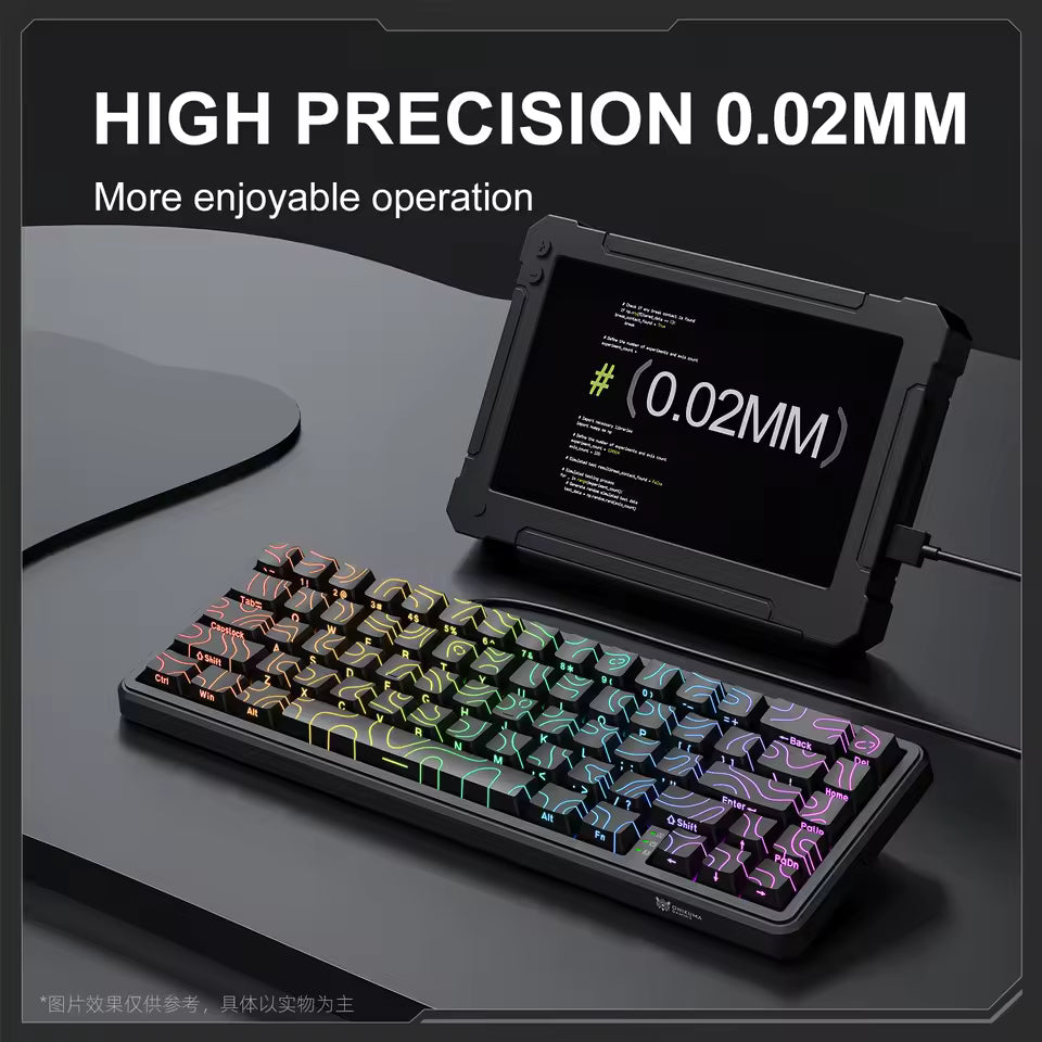 ONIKUMA G67 60% Magnetic Switch Mechanical Gaming Keyboard – Rapid Trigger 0.01mm, 8K Polling Rate, ARGB, HE/TMR Custom Keyboard
