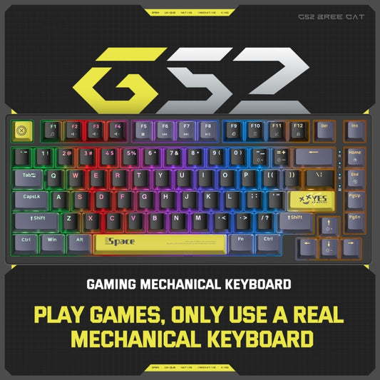 ONIKUMA G52 75% Mechanical Keyboard – 82-Key RGB Gaming Keyboard, Compact Layout, ABS Keycaps