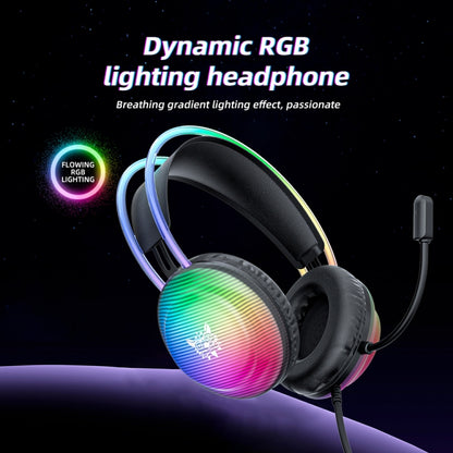 ONIKUMA X29 RGB Gaming Headset – Wired 50mm Surround Sound Headphones with Noise-Reduction Mic, LED Lighting for PC, PS5, PS4, Xbox & Switch