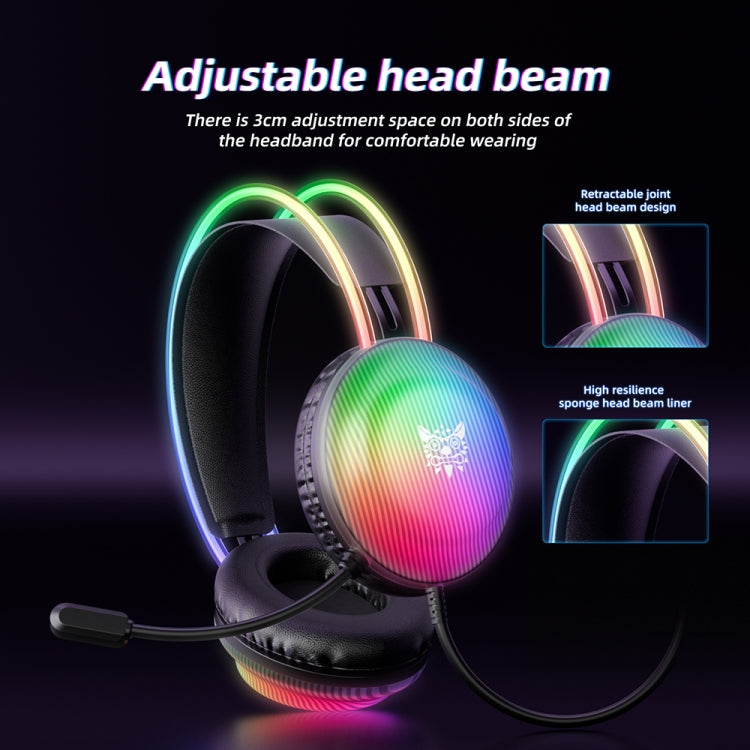 ONIKUMA X29 RGB Gaming Headset – Wired 50mm Surround Sound Headphones with Noise-Reduction Mic, LED Lighting for PC, PS5, PS4, Xbox & Switch