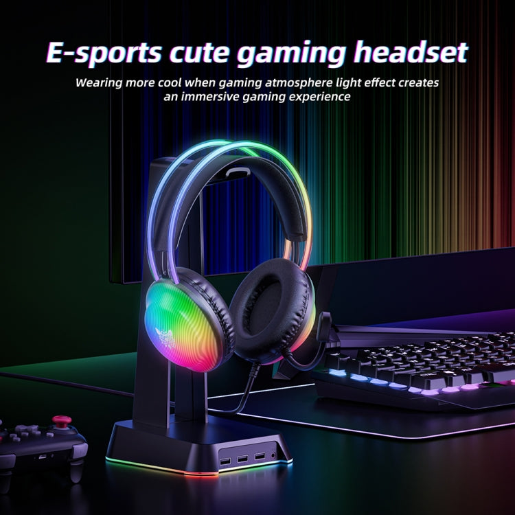 ONIKUMA X29 RGB Gaming Headset – Wired 50mm Surround Sound Headphones with Noise-Reduction Mic, LED Lighting for PC, PS5, PS4, Xbox & Switch