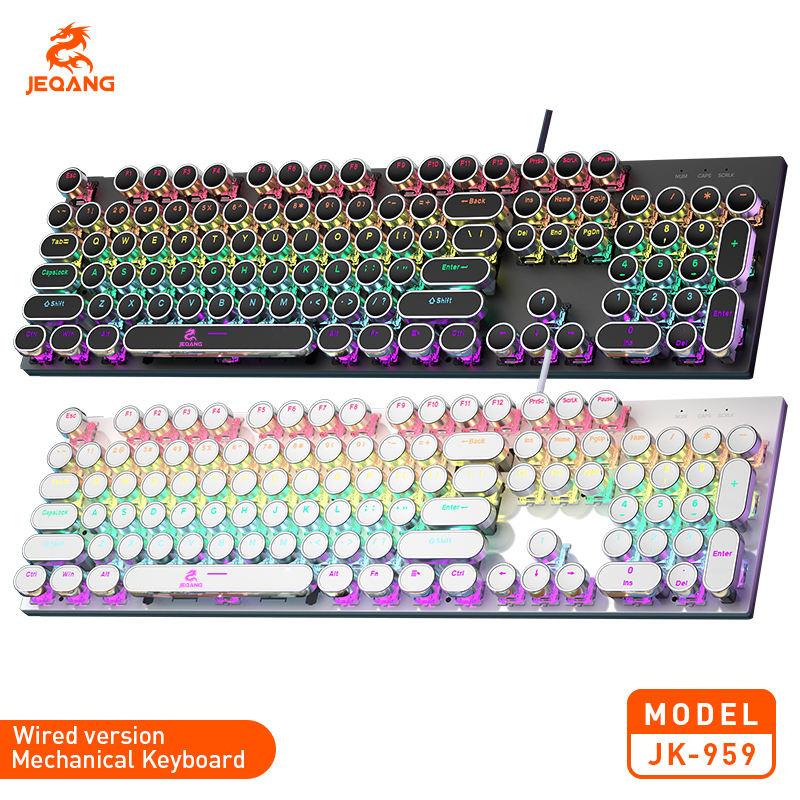 JEQANG JK-959 104-Keys WIRED Mechanical Keyboard - RGB Lighting