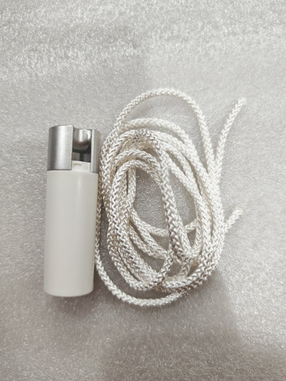 DZSEE Bathroom Light Pull Cord Handle-50g Weight, Stylish Light Pull Cord Handle, Plastic & Iron Construction- White