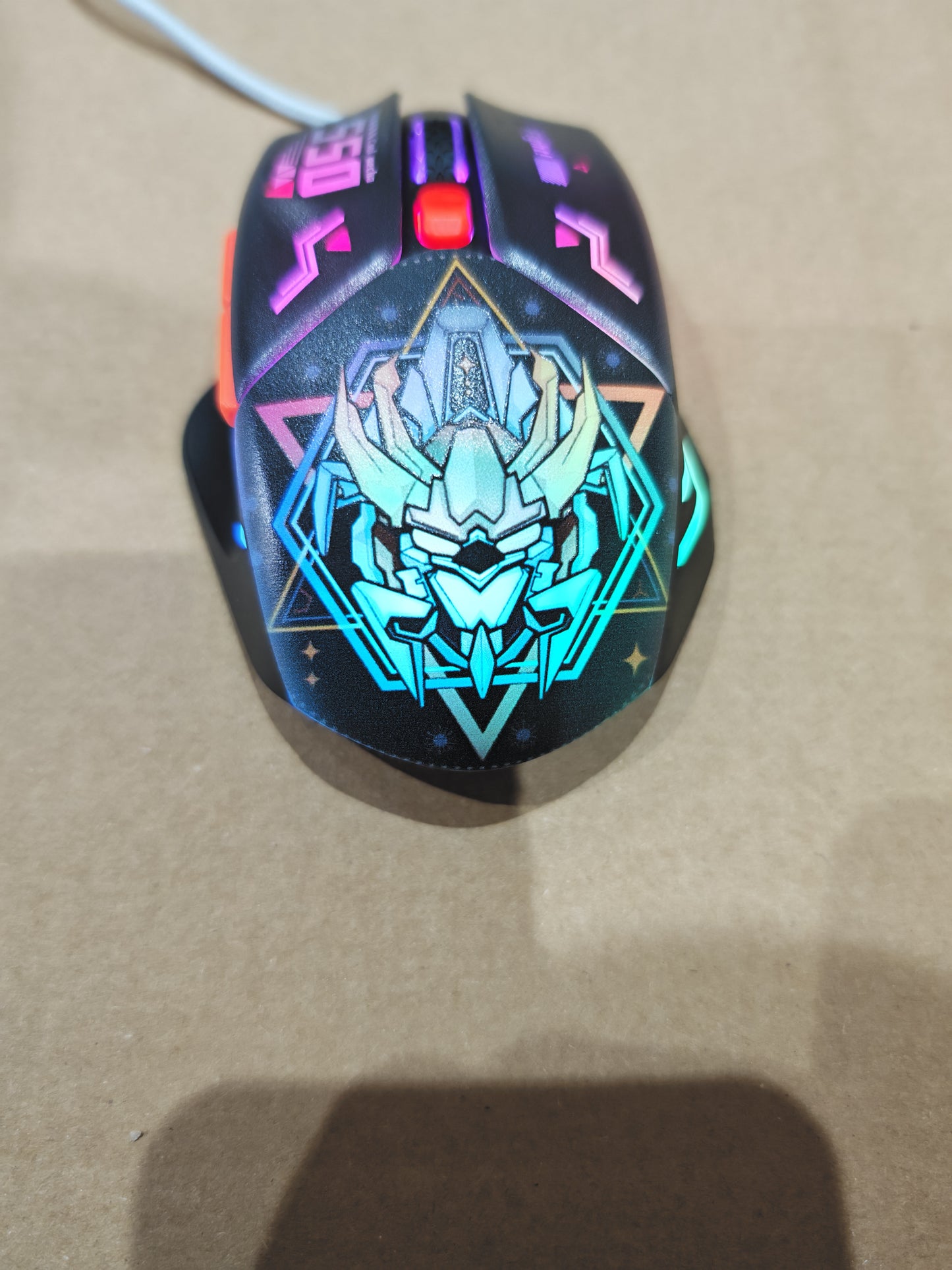 Indena G-550-EL Wired Gaming Mouse - 6400 DPI- RGB LED - 3 Cool Designs- MECHA ROBOT