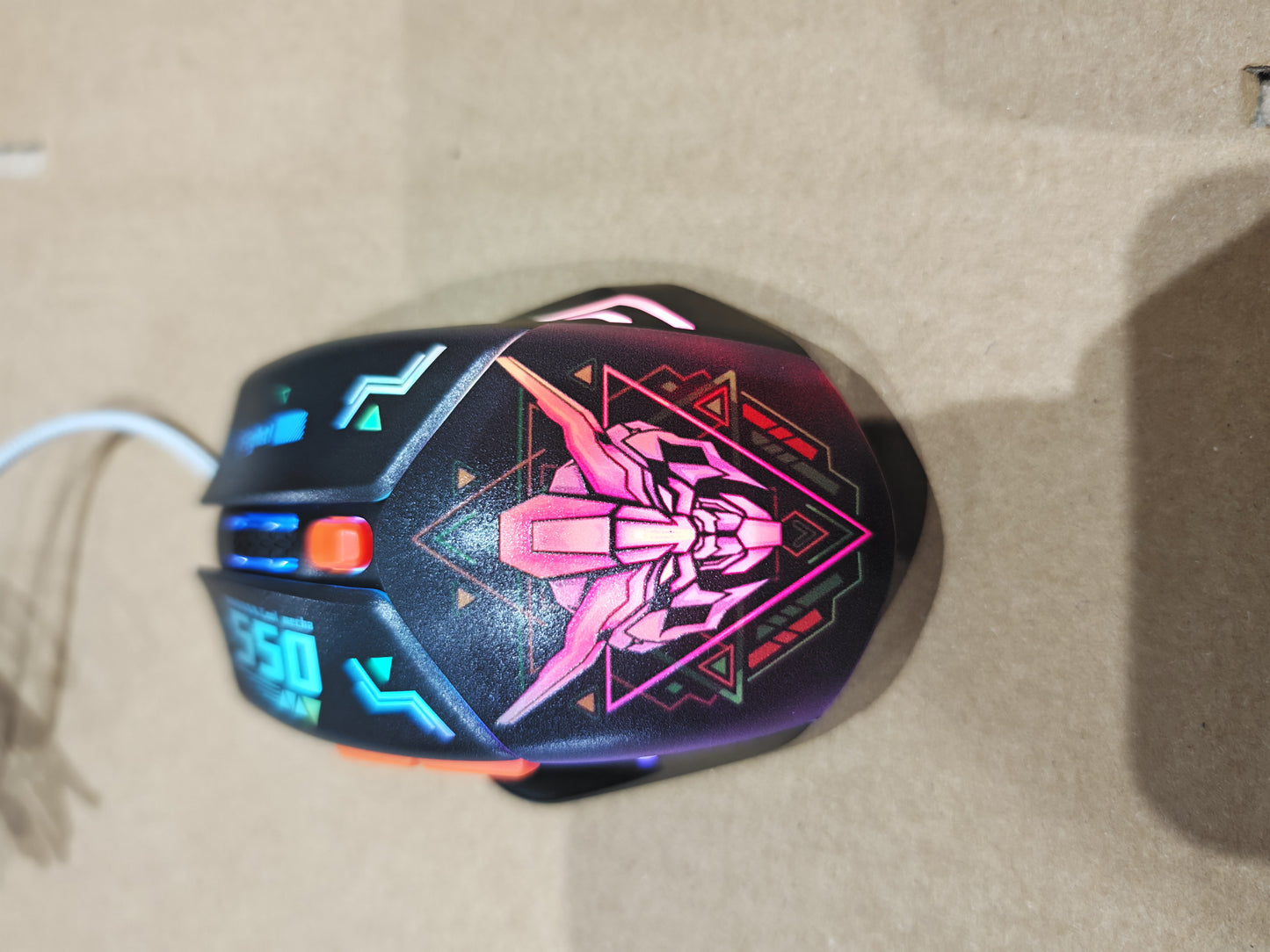 Indena G-550-EL Wired Gaming Mouse - 6400 DPI- RGB LED - 3 Cool Designs- MECHA ROBOT
