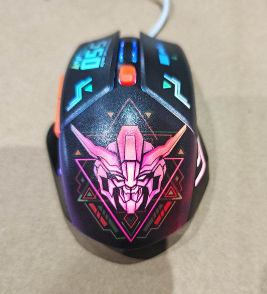 Indena G-550-EL Wired Gaming Mouse - 6400 DPI- RGB LED - 3 Cool Designs- MECHA ROBOT