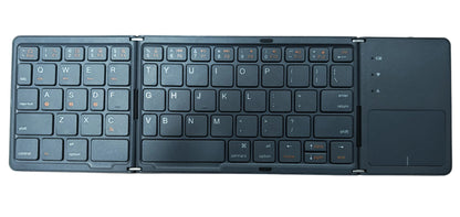 Indena Premium Build Bluetooth Foldable Keyboard, Slim and Compact Energy-saving with Touchpad