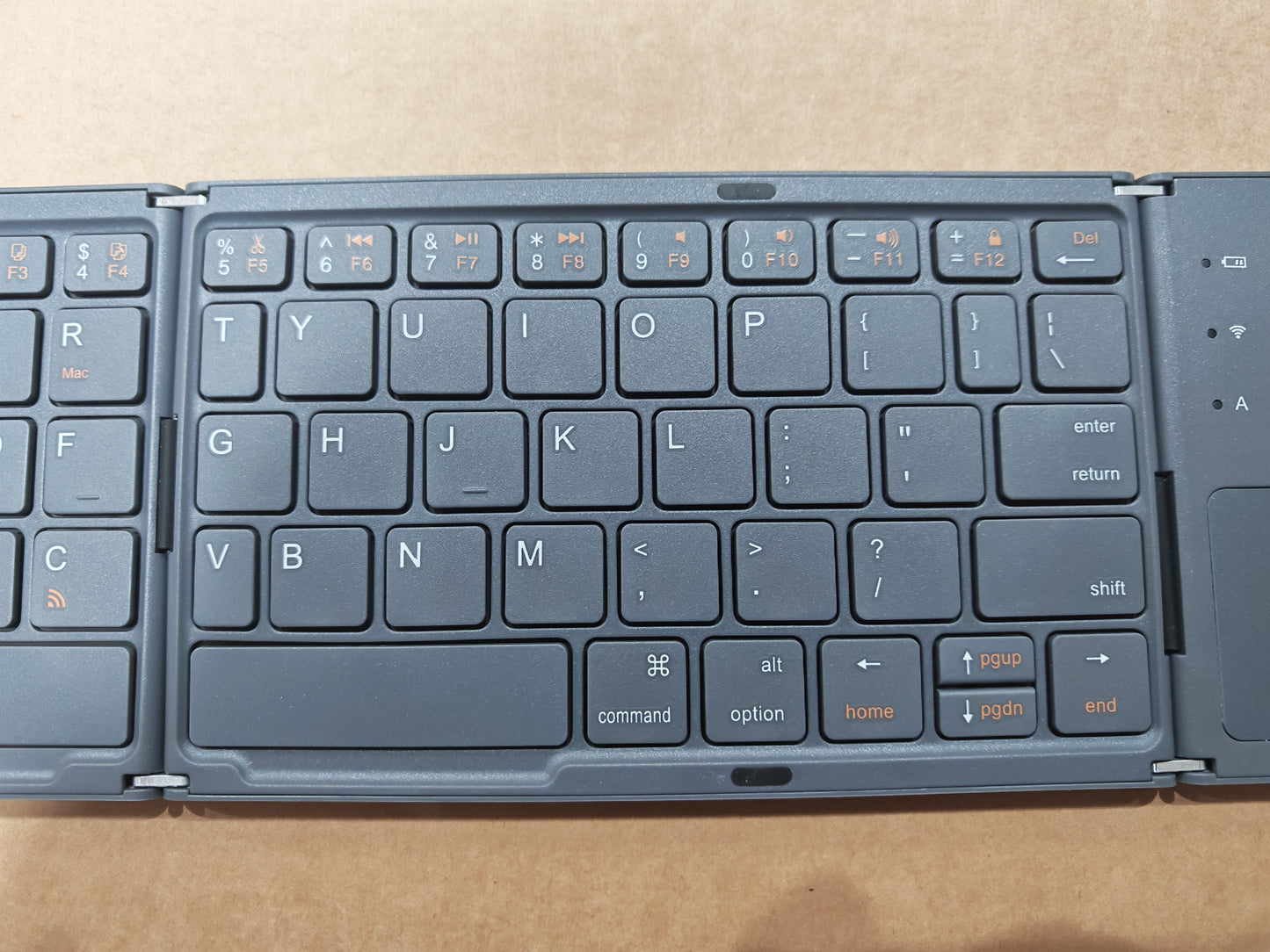 Indena Premium Build Bluetooth Foldable Keyboard, Slim and Compact Energy-saving with Touchpad