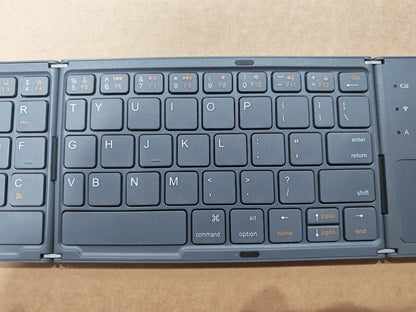 Indena Premium Build Bluetooth Foldable Keyboard, Slim and Compact Energy-saving with Touchpad