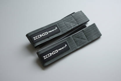 Iconic Strength Genuine Leather Lifting Straps – Heavy-Duty Grip Support for Weightlifting & Strength Training