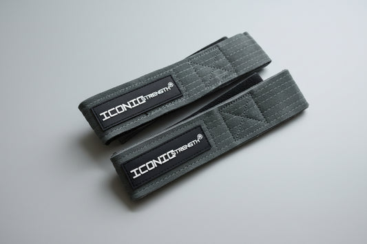 Iconic Strength Genuine Leather Lifting Straps – Heavy-Duty Grip Support for Weightlifting & Strength Training