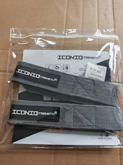 Iconic Strength Genuine Leather Lifting Straps – Heavy-Duty Grip Support for Weightlifting & Strength Training