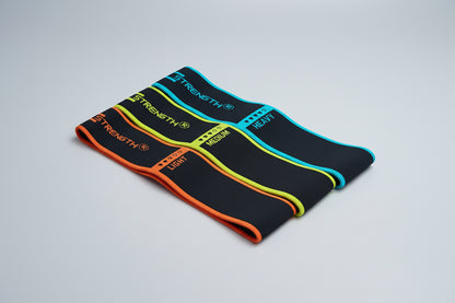 Iconic Strength Fabric Resistance Bands Set – Non-Slip Silicone Grip Glute & Hip Workout Bands – Light 10kg, Medium 15kg, Heavy 20kg – Premium Home & Gym Strength Training