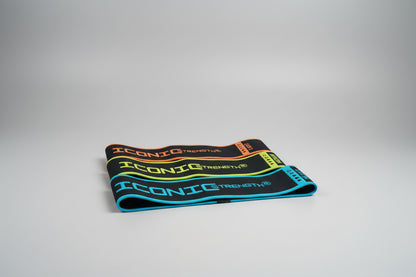 Iconic Strength Fabric Resistance Bands Set – Non-Slip Silicone Grip Glute & Hip Workout Bands – Light 10kg, Medium 15kg, Heavy 20kg – Premium Home & Gym Strength Training