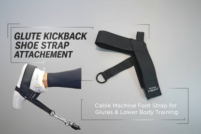 Glute Kickback Shoe Strap Attachment Cable Machine Foot Strap for Glutes & Lower Body Training