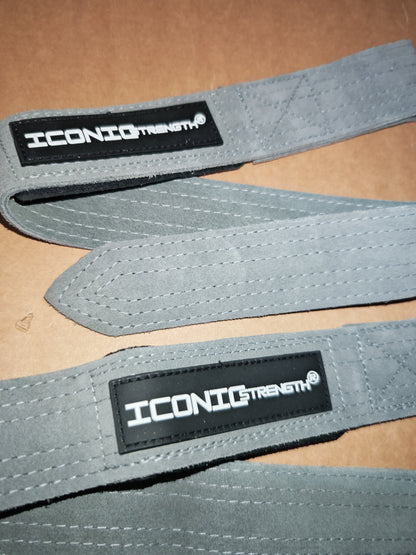 Iconic Strength Genuine Leather Lifting Straps – Heavy-Duty Grip Support for Weightlifting & Strength Training